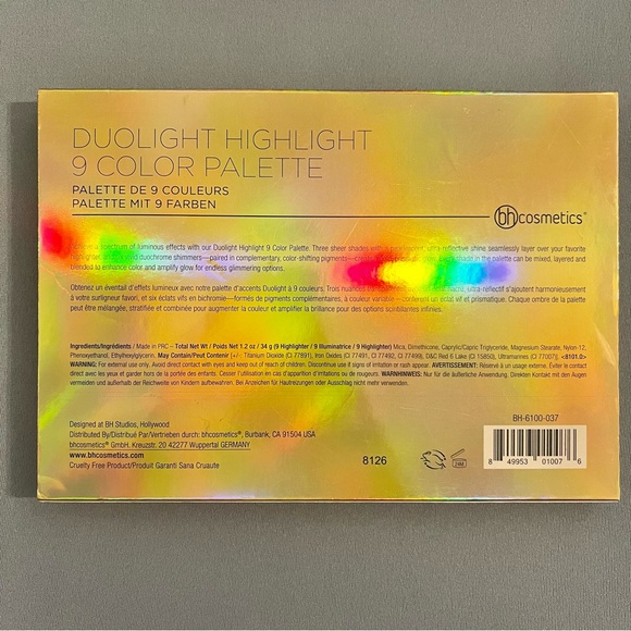 BH Cosmetics Duolight Highlight 9 Color Palette - Picture 2 of 3